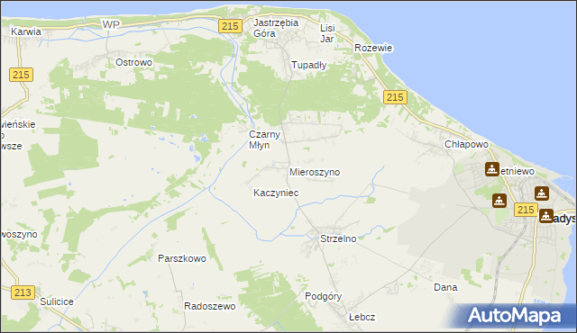 mapa Mieroszyno, Mieroszyno na mapie Targeo
