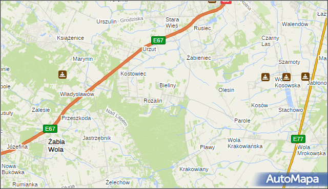 mapa Młochów, Młochów na mapie Targeo