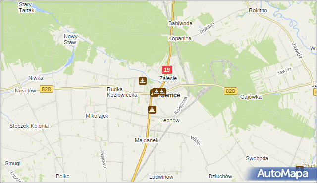 mapa Niemce, Niemce na mapie Targeo
