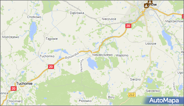 mapa Niezabyszewo, Niezabyszewo na mapie Targeo