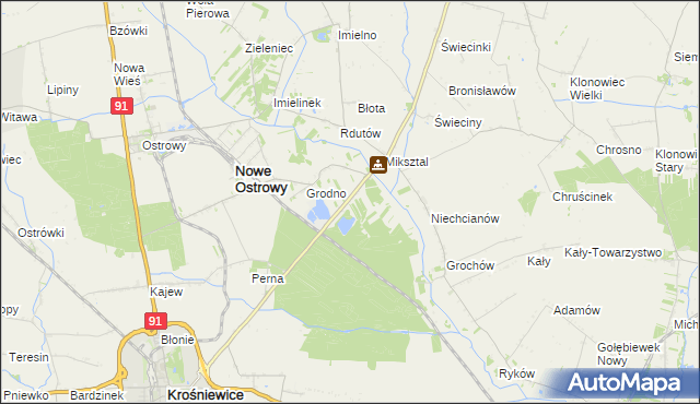 mapa Nowe Grodno, Nowe Grodno na mapie Targeo