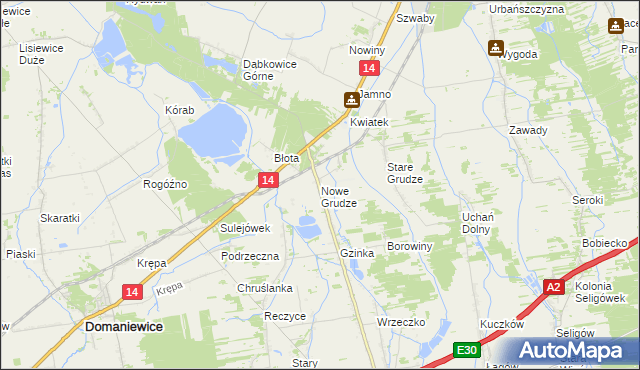 mapa Nowe Grudze, Nowe Grudze na mapie Targeo