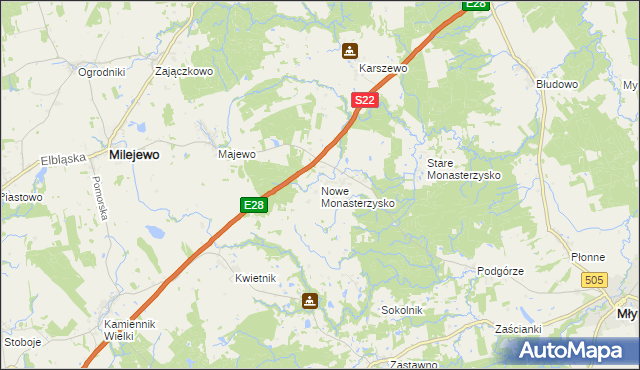 mapa Nowe Monasterzysko, Nowe Monasterzysko na mapie Targeo