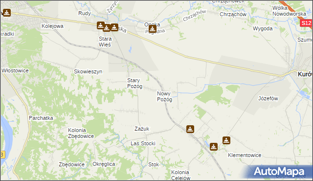mapa Nowy Pożóg, Nowy Pożóg na mapie Targeo