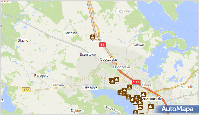 mapa Opoczyska, Opoczyska na mapie Targeo
