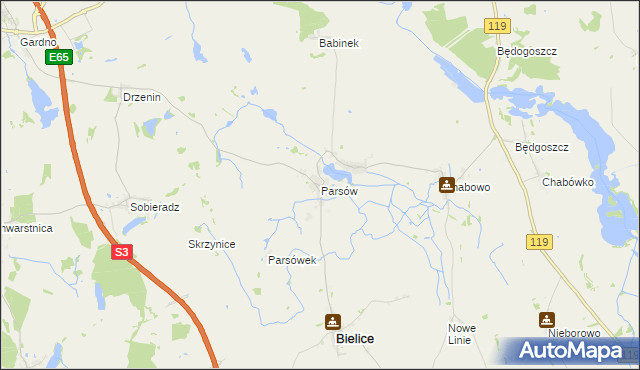 mapa Parsów, Parsów na mapie Targeo