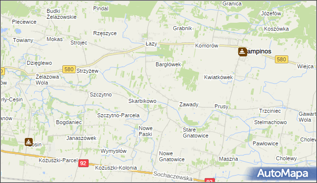 mapa Pasikonie, Pasikonie na mapie Targeo