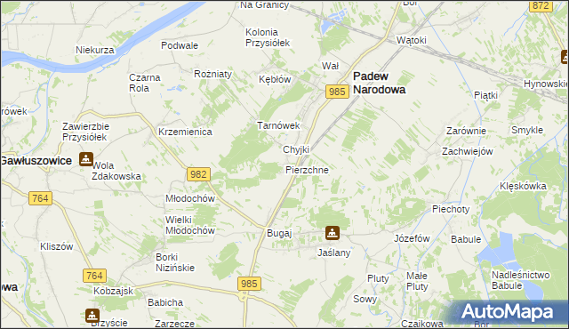 mapa Pierzchne, Pierzchne na mapie Targeo