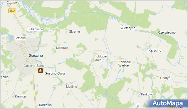 mapa Pobłocie Małe, Pobłocie Małe na mapie Targeo
