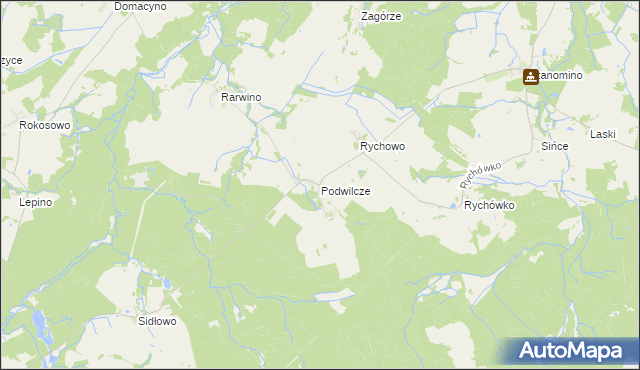 mapa Podwilcze, Podwilcze na mapie Targeo