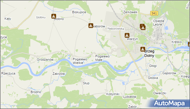 mapa Pogalewo Małe, Pogalewo Małe na mapie Targeo