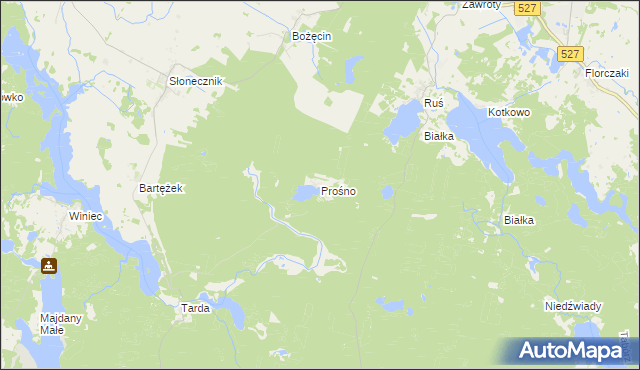 mapa Prośno, Prośno na mapie Targeo