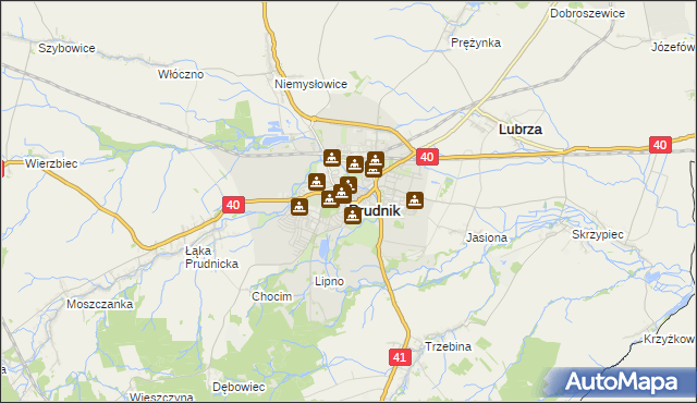 mapa Prudnik, Prudnik na mapie Targeo