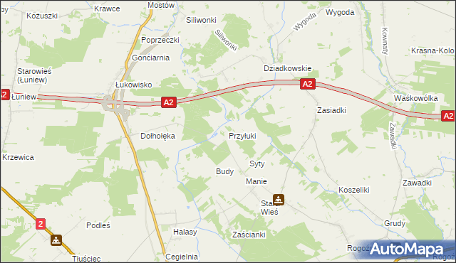 mapa Przyłuki, Przyłuki na mapie Targeo