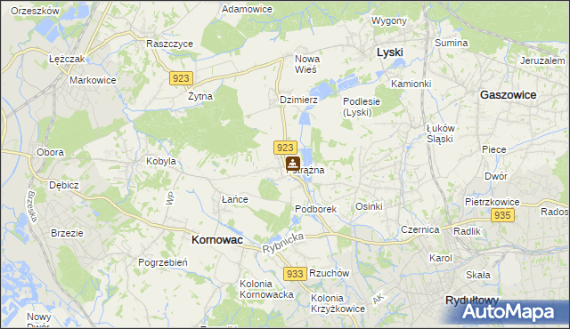 mapa Pstrążna, Pstrążna na mapie Targeo