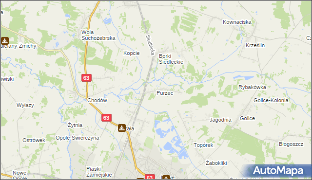 mapa Purzec, Purzec na mapie Targeo