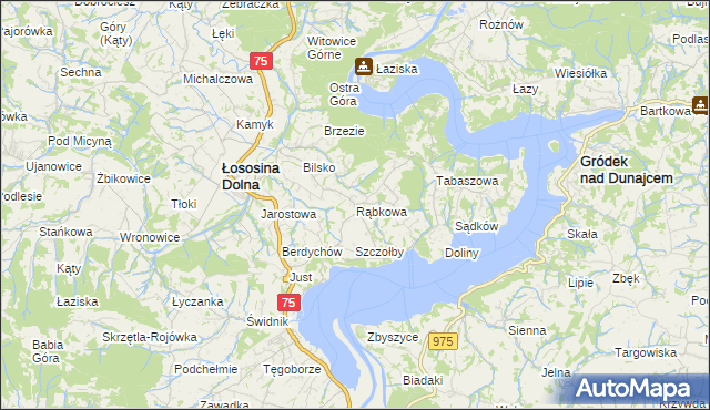 mapa Rąbkowa, Rąbkowa na mapie Targeo