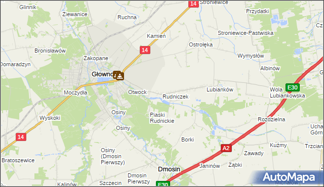mapa Rudniczek, Rudniczek na mapie Targeo