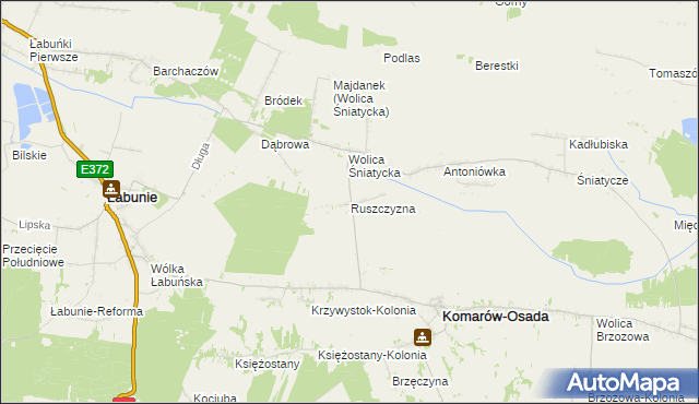 mapa Ruszczyzna, Ruszczyzna na mapie Targeo