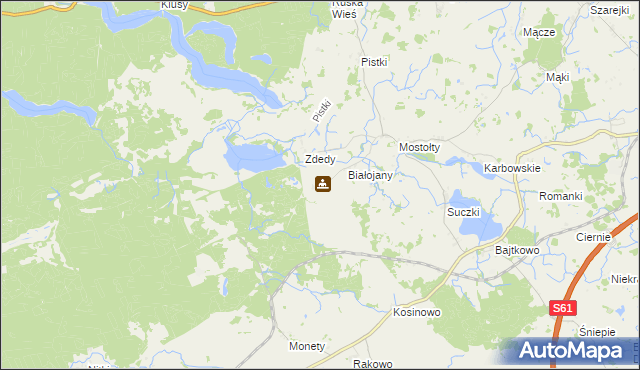 mapa Rymki, Rymki na mapie Targeo
