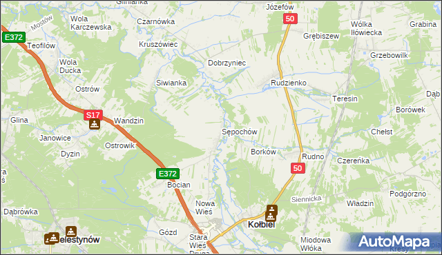 mapa Sępochów, Sępochów na mapie Targeo