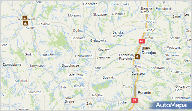 mapa Sierockie, Sierockie na mapie Targeo