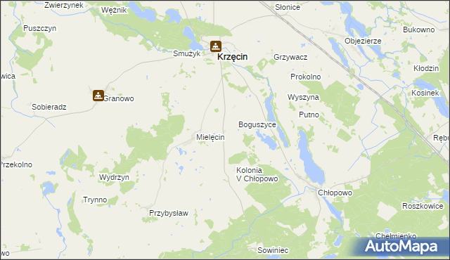 mapa Sierosławiec, Sierosławiec na mapie Targeo
