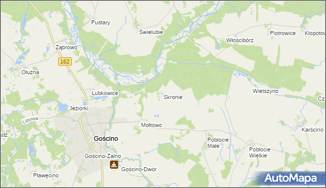mapa Skronie, Skronie na mapie Targeo