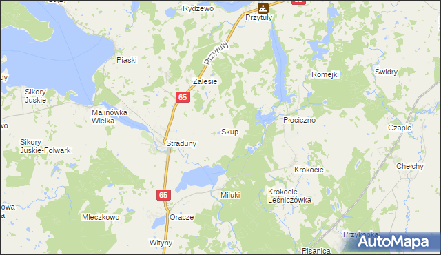 mapa Skup, Skup na mapie Targeo