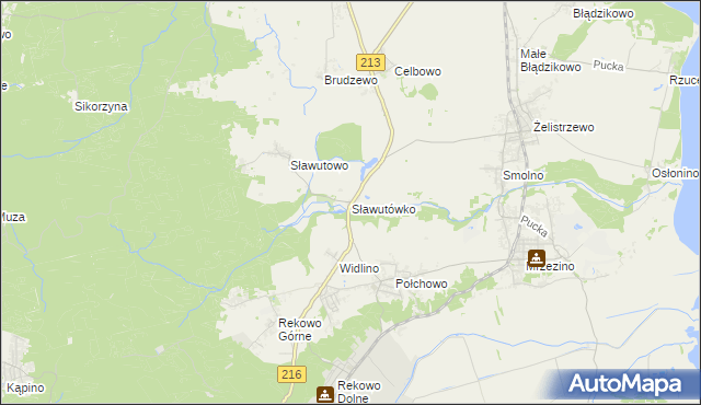 mapa Sławutówko, Sławutówko na mapie Targeo