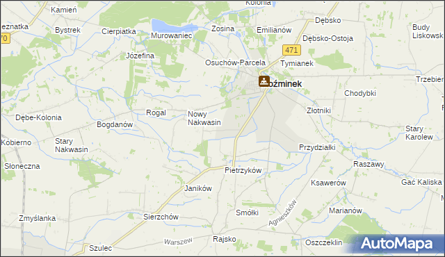 mapa Słowiki gmina Koźminek, Słowiki gmina Koźminek na mapie Targeo