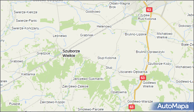 mapa Słup-Kolonia, Słup-Kolonia na mapie Targeo