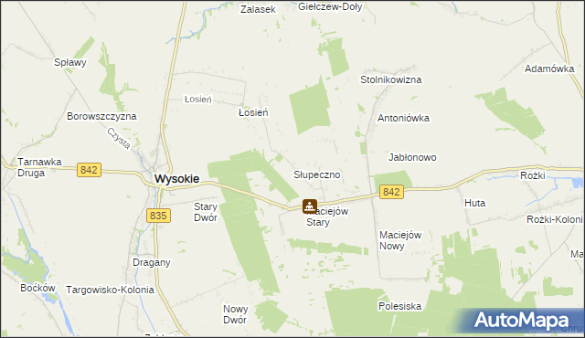 mapa Słupeczno, Słupeczno na mapie Targeo