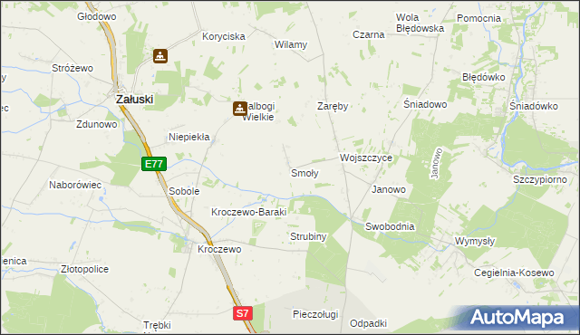 mapa Smoły, Smoły na mapie Targeo