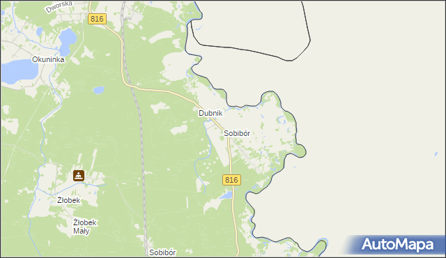 mapa Sobibór, Sobibór na mapie Targeo