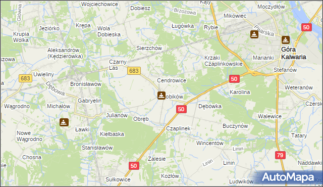 mapa Sobików, Sobików na mapie Targeo