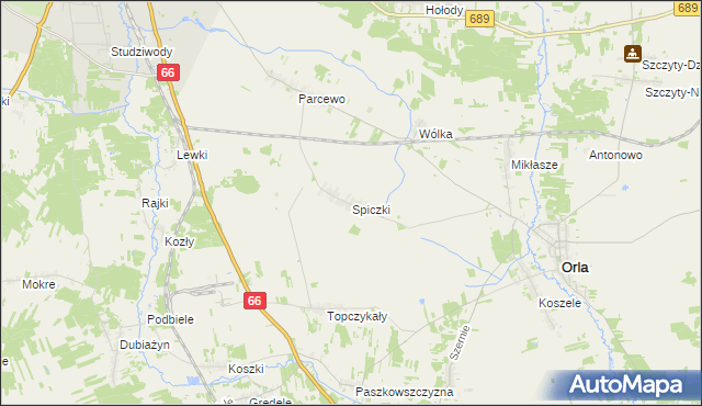 mapa Spiczki, Spiczki na mapie Targeo