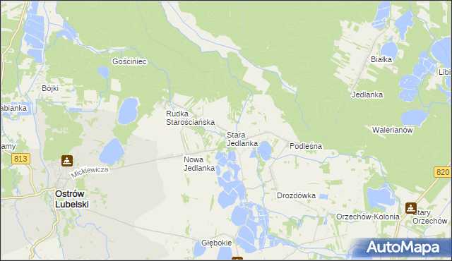 mapa Stara Jedlanka, Stara Jedlanka na mapie Targeo