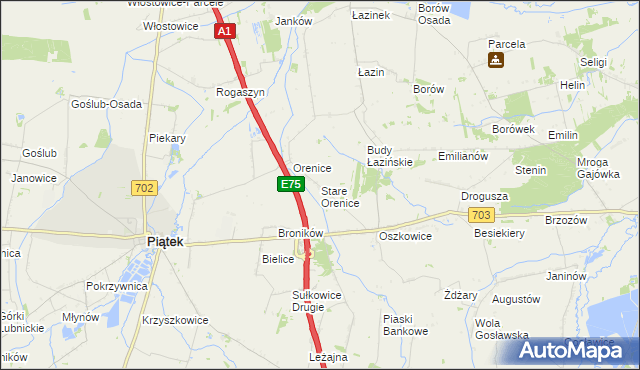 mapa Stare Orenice, Stare Orenice na mapie Targeo