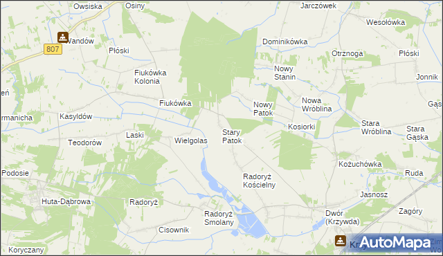 mapa Stary Patok, Stary Patok na mapie Targeo