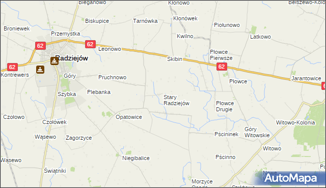 mapa Stary Radziejów, Stary Radziejów na mapie Targeo
