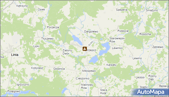 mapa Strzepcz, Strzepcz na mapie Targeo