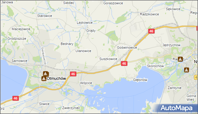 mapa Suszkowice, Suszkowice na mapie Targeo