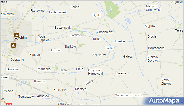 mapa Szczytów, Szczytów na mapie Targeo