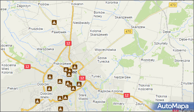 mapa Szosa Turecka, Szosa Turecka na mapie Targeo