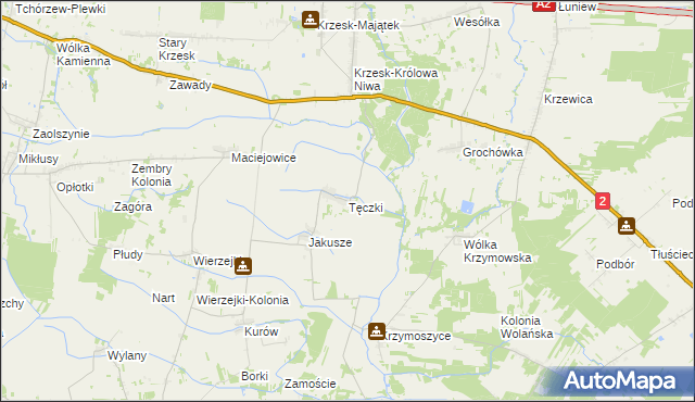 mapa Tęczki, Tęczki na mapie Targeo