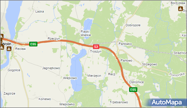 mapa Troszynek, Troszynek na mapie Targeo