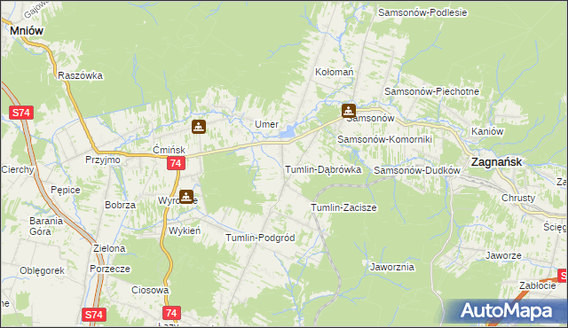 mapa Tumlin-Dąbrówka, Tumlin-Dąbrówka na mapie Targeo