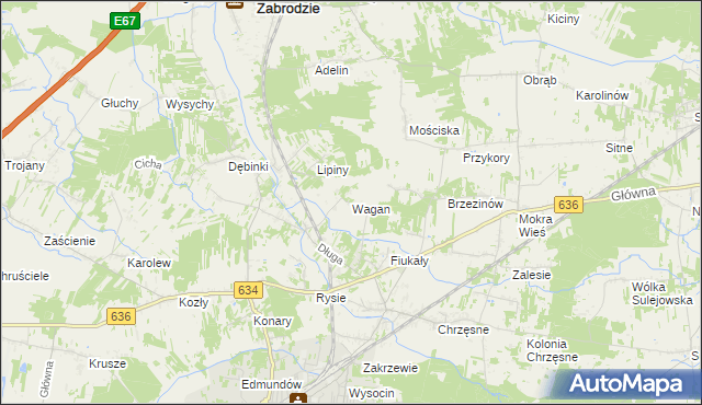 mapa Wagan, Wagan na mapie Targeo