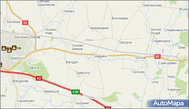 mapa Węgierki, Węgierki na mapie Targeo